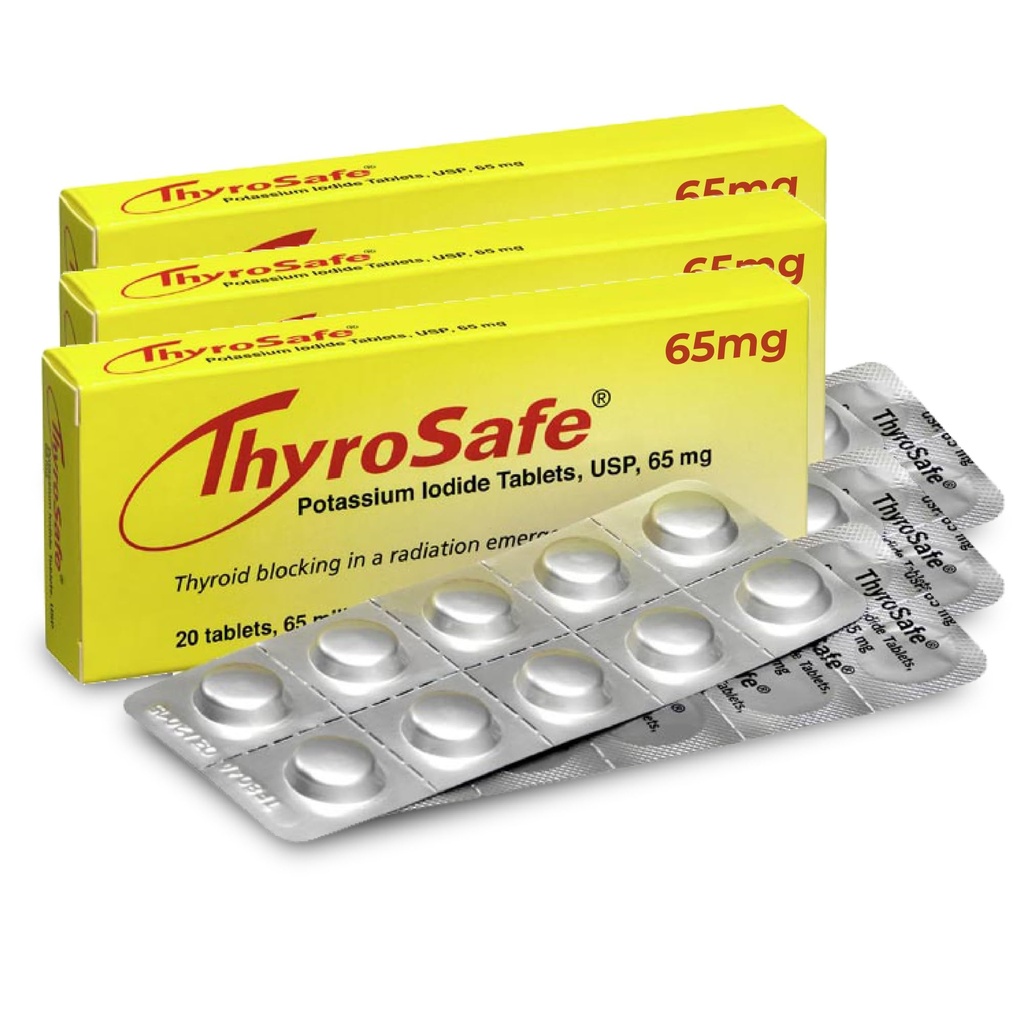 65mg Kaliumdiodidtabletter (60 Pack) - Beskytter din thyreoidea mod eksponering for nuklear stråling