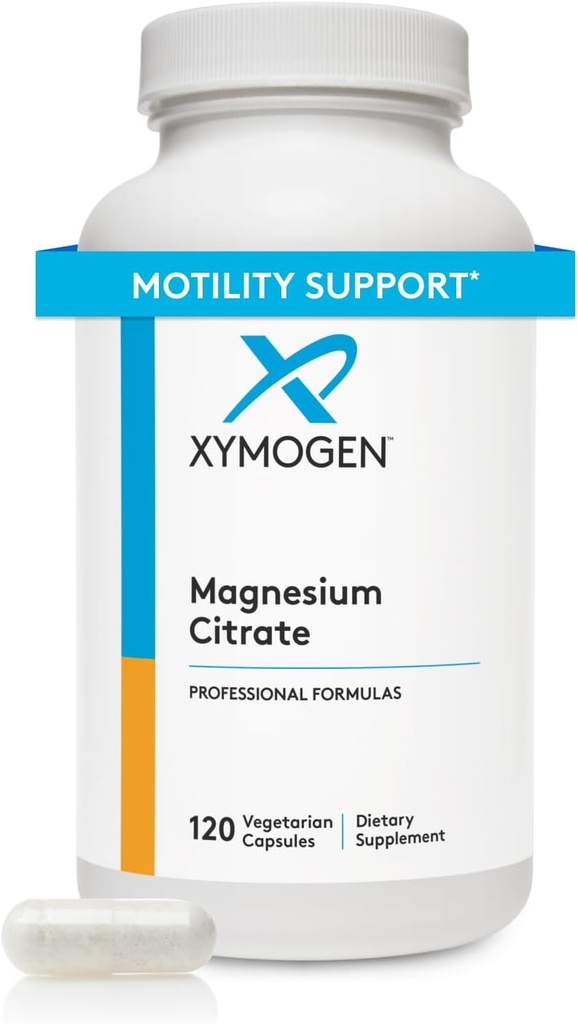 XYMOGEN Magnesium Citratkapsler - Vegansk Magnesiumtillæg til kvinder + mænd - Regularitet, Muskel, Knogler + Heart Health Kosttilskud (120 Kapsler)