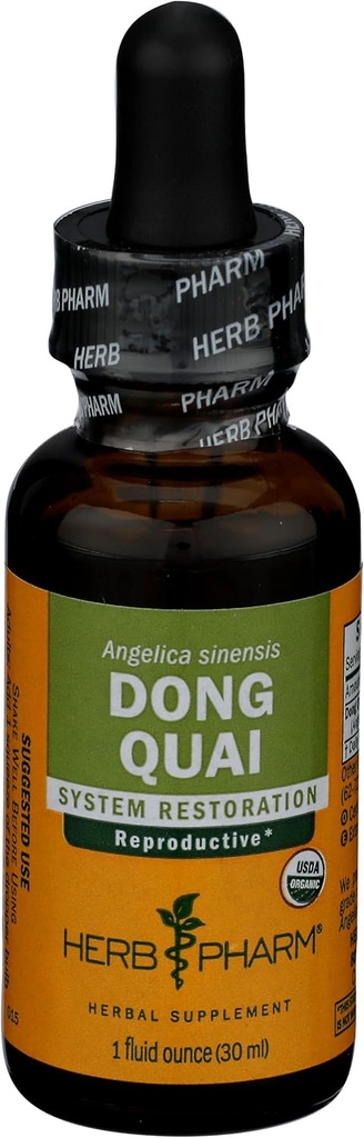 Herb Pharm Dong Quai Liquid Extract til kvindelig reproduktiv systemsupport, 1 Fl Oz