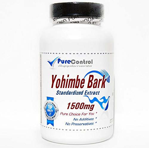 Yohimbe Bark standardiseret ekstrakt 1500mg / / 200 kapsler / / Pure / / af PureControl kosttilskud