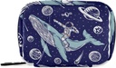 Galaxy Whale Astronaut Pill Box 7 Day Pill Case Rejser Pill Organizer Bag med lynlås Portable ugentlige sag Kompakt størrelse for Vitamin Supplement Holder