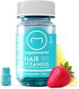 SugarBearPro Hår Vitamin Gummy 1 Måned Supply, Ekstra Styrke Biotin 6000mcg for hårvækst, Vegan Vitamin B12, MSM, Inositol, Omega 3, Elderberry, Certified Kosher, Halal, Cruelty- Free