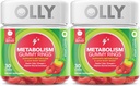 OLLY Metabolisme Gummy Ringe, Apple Cider Vingium, B12 Vitamin, Chrom, Energi og fordøjelse, Chewable Supplement, Apple Flavor, Twin Pack - 60 Greve