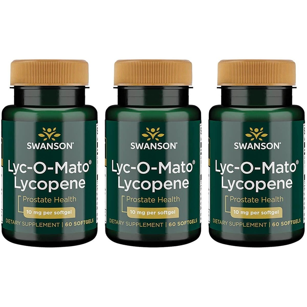 Swanson Lyc- O- Mato Lycopene 10 milligram 60 Sgels (3 Pack)