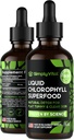 SimplyVital Chlorophyll Flydende dråber til Clear Skin & Energy Boost - Immun Support - Lavet i USA - Flydende Chlorophyll til Gut Sundhed - Intern Deodorant - Antioxidant- 2 FL OZ