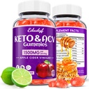 Keto Acv Gummies, Organic Apple Cider Vinegar Gummies, Keto Gummies, Gut Sundhed for Kvinder, Probiotika til fordøjelsessygdomme, Metabolisme, GMO Free & Vegan - 120 Greve
