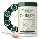Great Lakes Wellness Collagen Peptider pulver til hud, hår, negle, Joints & fordøjelse - Unflavored - Hurtig opløsning Hydrolyseret, Non- GMO, Keto, Kosher - 16oz
