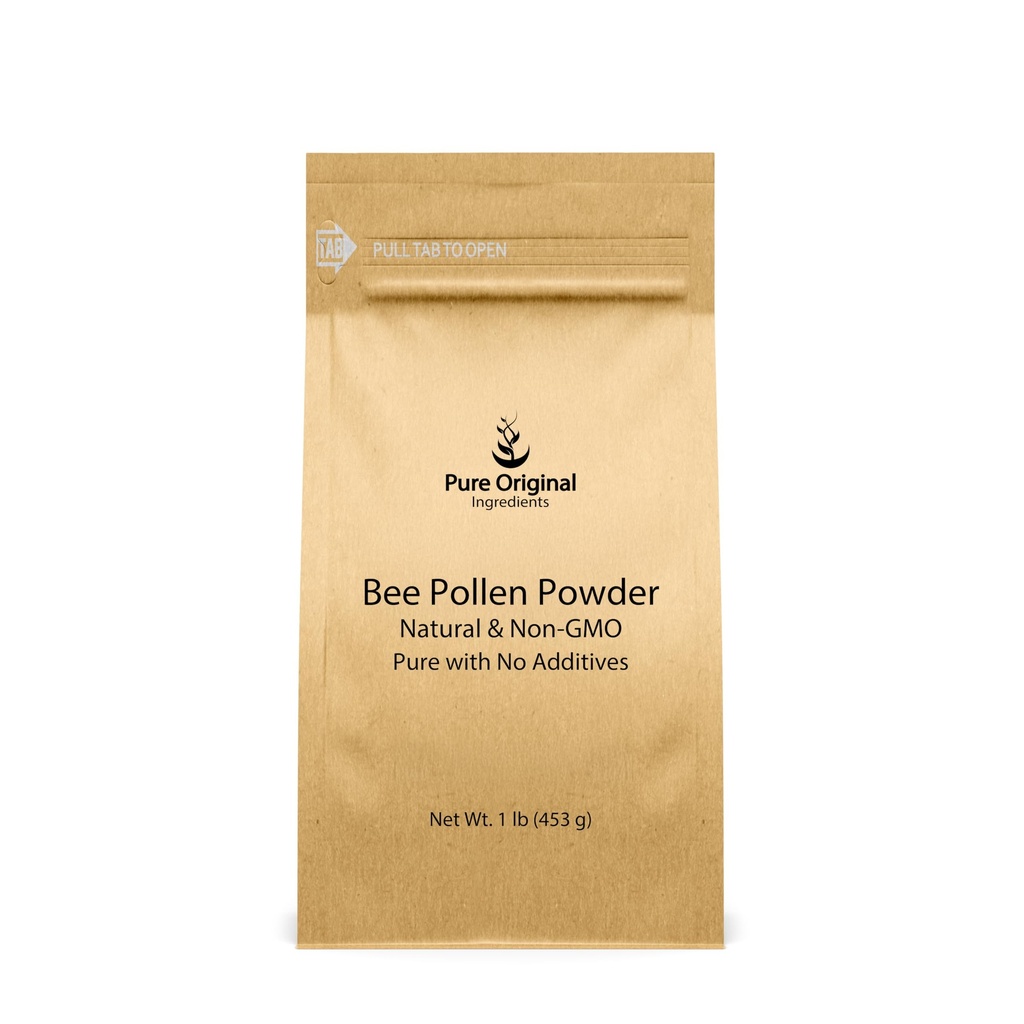 PURE ORIGINAL INGREDIENTS Bee Pollen Powder, 1 lb, No fillers, Undiluted Supplement