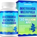 Akermansia Probiotic, GLP-1, Live Strain Probiotika for kvinder & mænd, GLP 1 Supplement til Gut Health, fordøjelsesbesvær, metabolisk *, immunforsvar, med krom, grøn te Leaf, 60 Kapsler