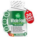 Hele mad Multivitamin til mænd og kvinder Komplet daglige superfood vitaminer plus mineraler fordøjelsesenzymer, probiotika og Omegas. Plantebaseret multivitamin, ikke GMO 'er (1)