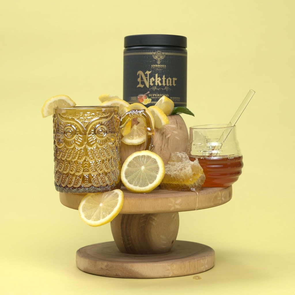 Ambrosia Nektar - superfood pulver • 124; komplet sundhed supplement • 124; orgel støtte - lever, Nyre sundhed • 124; 30 Servere (honning Lemon)