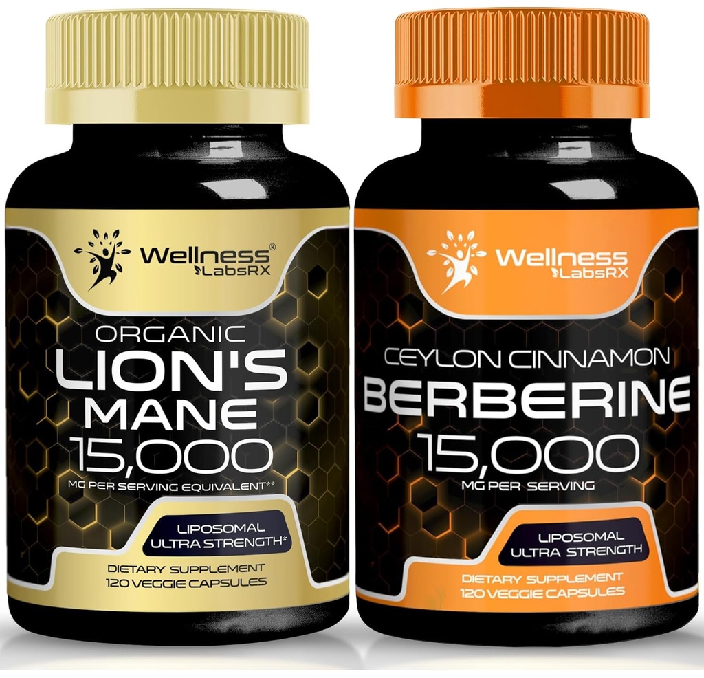 WELLENess LASSRX Lions Mane Capsules og Berberine Capsules