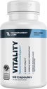 Transparent Labs Vitality Testosteron Booster - Testosteron supplement til mænd med Ashwagandha KSM- 66, PrimaVie Shilajit Extract, & DIM til støtte Vitality, & Biotilgængelig Testosteron - 60 Greve
