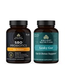 Ancient Nutrition SBO Gut Genopret Probiotika kapsler, 60 Grev + Leaky Gut kapsler, 60 Greve