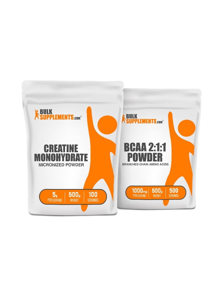 BulkSupplements Creatin 500g + BCAA 2: 1: 1 500g Bundle