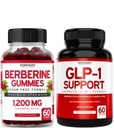 Berberine Gummies med Ceylon Cinnamon (60 Gummies) Premium Sukkerfri Berberine Ceylon Cinnamon Supplement og GLP-1 Supplement (60 Greve) Support Gut Sundhed & Metabolisme - Ikke GMO & USA Made