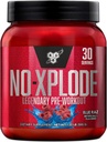 BSN N.O.-XPLODE Pre Workout Powder, Energisupplement for mænd og kvinder med Creatin og Beta- Alanine, Flavor: Blue Raz, 30 Servere