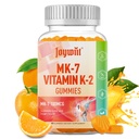 Vitamin K2 MK- 7 Gummies 100mcg, Ekstra styrke K2 Vitamin supplement til ben & he- Art Support, Chewable Natural Orange Flavor, Ikke GMO, Vegan, 60 Gummies
