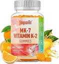 Vitamin K2 MK- 7 Gummies 100mcg, Ekstra styrke K2 Vitamin supplement til ben & he- Art Support, Chewable Natural Orange Flavor, Ikke GMO, Vegan, 60 Gummies