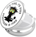 Nipichsha Pill Box, Lille Pill sag for purse & Pocket, Cute Travel Medicine Organizer, Portable Medicine Container Holder til at holde vitaminer, Medicin, Fish Oil & Supplement, Funny Black Cat