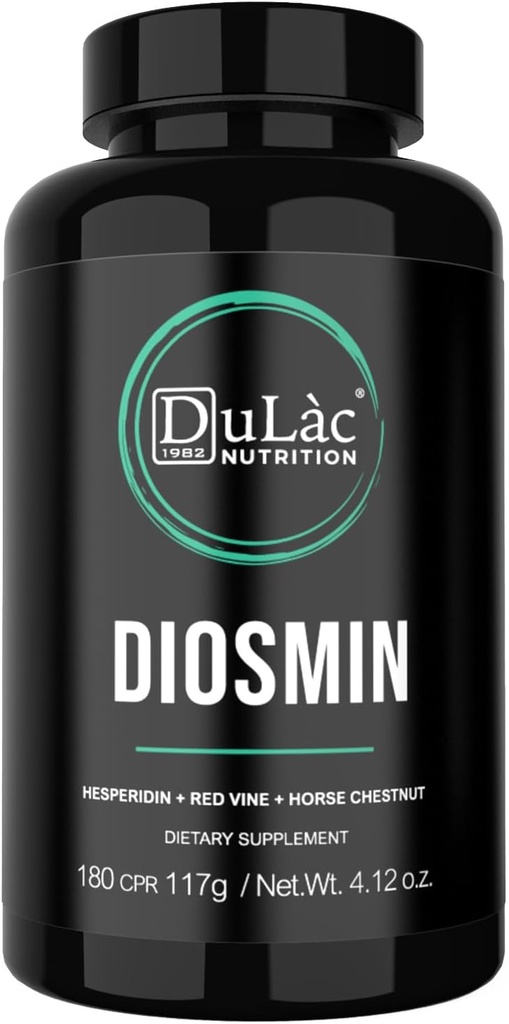 Dulàc - Diosmin Hesperidin 1000mg Kosttilskud 180 tabletter, beriget med Horse Chestnut Extract og Slagtere Broom
