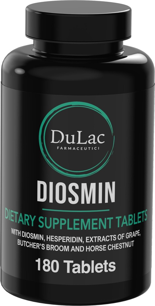 Dulàc - Diosmin Hesperidin 1000mg Kosttilskud 180 tabletter, beriget med Horse Chestnut Extract og Slagtere Broom