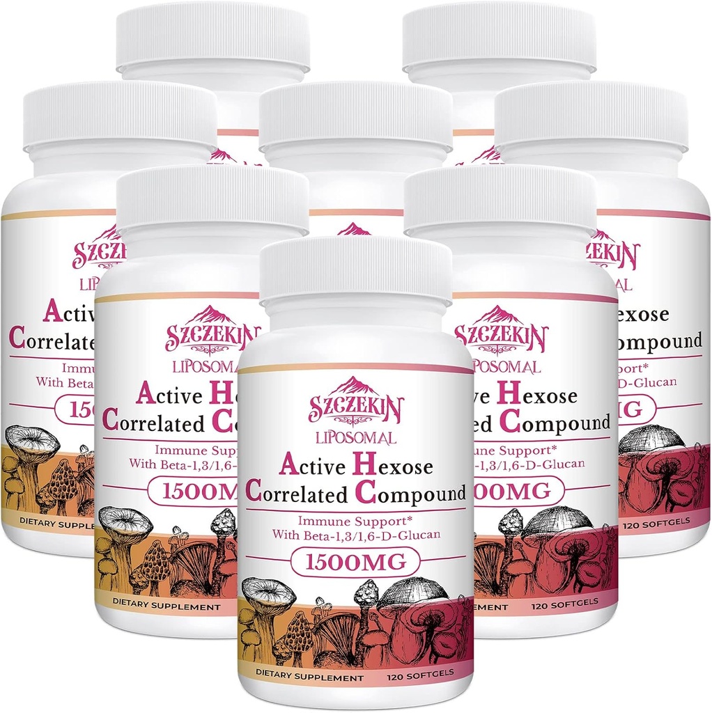 1500mg Liposomal Aktiv Hexose Korreleret Supplement, 960 Soft Gels Beta- glucaner med naturlig svamp ekstrakt, immunsystem, leverfunktion, vedligeholde T- Cell & Killer Cell Aktivitet