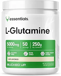 Bucked Up L- Glutamin (5000mg), Essentials (50 Servere, 250 Bedste)