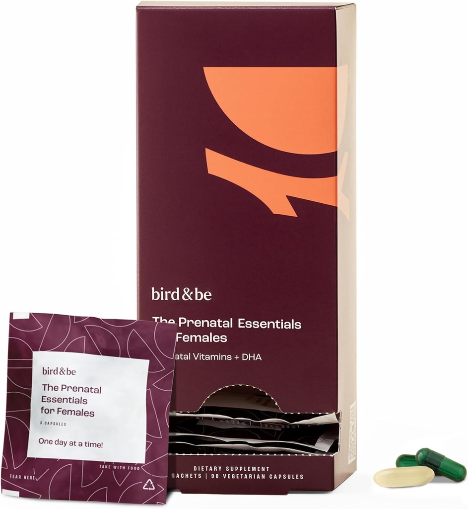 Den prenatale essentials for kvinder - Vitaminer til støtte for graviditet - folinsyre, methylerede folat, DHA (Omega-3), cholin og mere - 30-dages levering