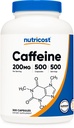 Nutricost Koffein piller, 200mg Per Servering (500 Caps)