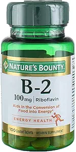 Nature 's Bounty Vitamin B-2 100 mg, 100 tabletter (pakke med 6)