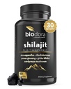 6- in-1 Shilajit Supplement 300mg, Mood og Energy Support Supplement med 60mg Pure Ashwagandha, Rhodiola Rosea Panax Ginseng til immunstøtte, hukommelse og fokus, 85 + Trace Minerals, 60 kapsler