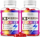 (2 Pack) K3 Mineral Keto Gummies - Keto K3 Mineral Gummies, K3 Mineral Advanced Formel Gummies - K3 Vitamin Supplement, Keto ACV Gummies K3 Mineral Gummies - 120 Gummies til 2 Måneder