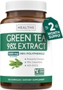 EGCG Green Tea Extract kapsler - Super høj potens Green Tea Pills Antioxidant Rich Formel pakket med polyphenoler Catechins & EGCG - 500mg Per kapsel - Non- GMO & Lavet i USA (2 måneder Tilgang)