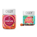 OLLY Laser Focus Gummy 36 Count og Teen Girl Multi 70 Count Berry Melon