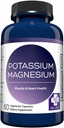 MD. Life Kalium Magnesium Supplement - 60 kapsler - Høj Absorption Magnesium Complex - Kalium supplement til støtte vaskulær sundhed & ben krampe