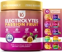 Keppi Electrolytes Powder - Passionfruit Flavor - Ingen sukker hydrering supplement med kalium, magnesium, natrium - 50 Servering - Keto, Vegan, Fasting- Friendly, Zero Calorie Electrolyte Drikke