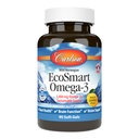 Carlson - EcoSmart Omega-3, Bæredygtig kilde, fremmer hjerte, hjerne, Vision & fælles sundhed, Lemon, 90 bløde geler