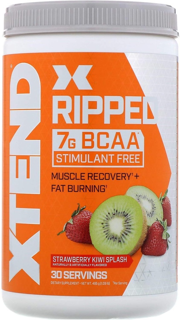 Xtend Ripped BCAA Powder Strawberry Kiwi Shape Formel + Sugar Free Post Workout Muscle Recovery Drink med Amino Acids