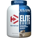 Dymatisere Elite Casein Protein Powder, Cookies & Cream, 100% Micellar Casein, 25g Protein, 5,4g BCAA, 2,3g Leucin, Slow Absorbing for Overnight Muscle Recovery, 4 LB (53 Servere)