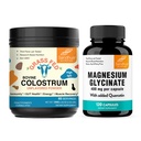 Sandhu 's Colostrum Powder & Magnesium Glycinate Kompleks med Quercetin Kapsler