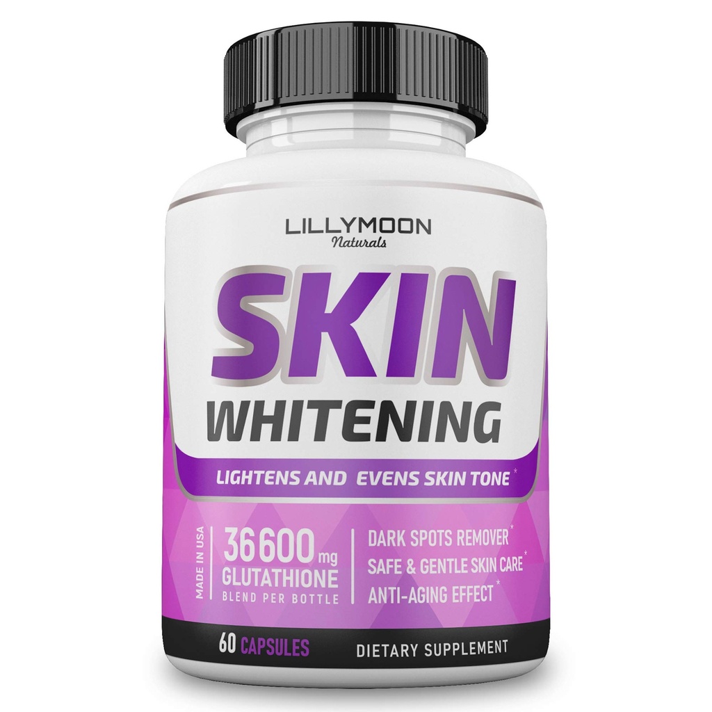 LILYMOON Glutathion Whitening Pills Skin Lightening Pills - Skin Whitening Formel - Glutathion Whitening Skin Pills med C-vitamin - Hud Lightener - Dark Spot Remover - Made in USA