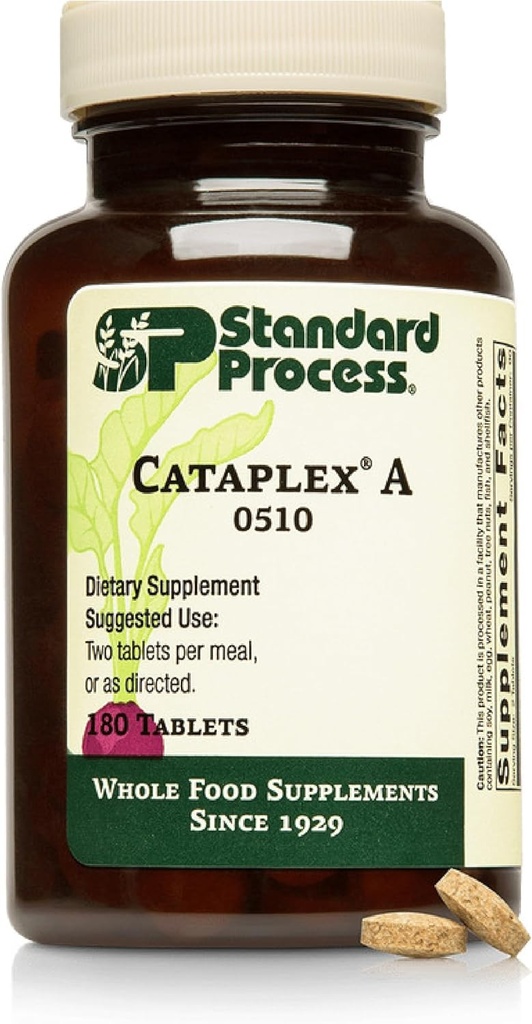 Standard Process Cataplex A - Understøtter Eye Health & Mucous Membranes - Understøtter sund Vision & Giver Antioxidant Vitamin A - Non- Dairy & Non- Soy - 180 tabletter