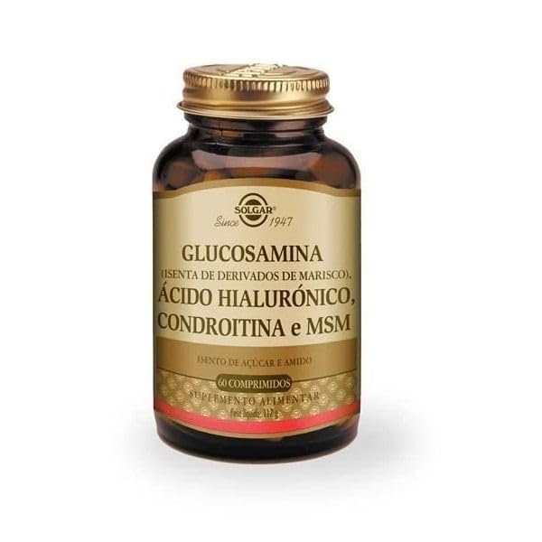 Solgar Triple Strength Glucosamine Chondroitin MSM, 60 tabletter - fremmer sunde fællesskaber, Understøtter Komfortabel bevægelse - Shellfish Free - Gluten Free, Dairy Free - 30 Serveringer
