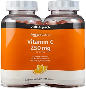 Grundlæggende - C-vitamin, 250 mg gummies, orange, 300 greve (2 pakker med 150), 2 per servering (Tidligere SOlimo)