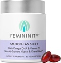 Femininitet glat som Silk + 30- Day Starter Kit for vaginal tørhed (60 Softels & Refillable Glas Jar) - Blend of Sea Buckthorn Oil, Vitamin D3 og Plant- baseret Omega-3 DHA