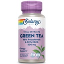SOLARAY Garanteret Potency Green Tea Leaf Extract Double Strength, Veg Cap (Btl- Plastic) 500mg