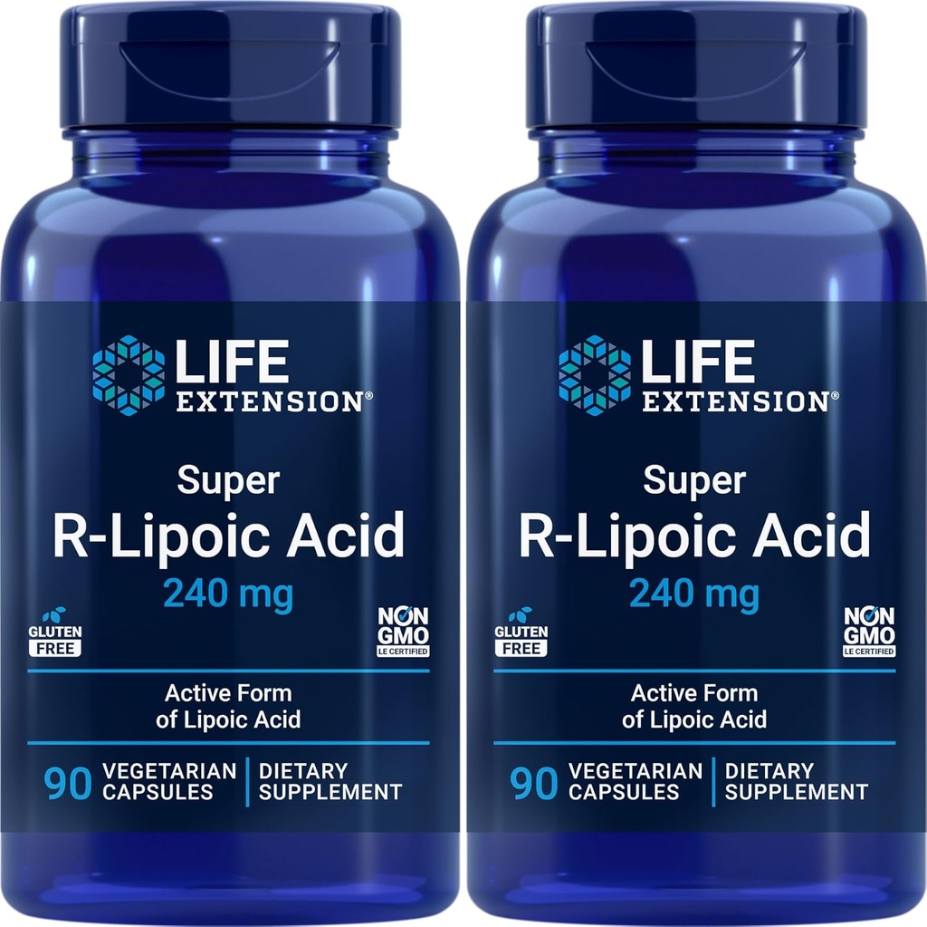Life Extension Super R- Lipoic Acid 240mg, 90 Veg kapsler (pakning med 2)