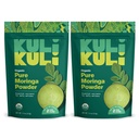 Kui Kuli Moringa Oleifera Organic Leaf Powder & Green Smoothie, 100% Pure USDA Certified & Non- GMO Moringa Powder, Great with Smoothies, Tea, and Food, 2 Pack
