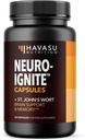 NeuroIGRITE Brain Supplements for Memory and Focus - 60 Count - Nootropics Brain Support Supplement med St. John 's Wort, Ginkgo Biloba, Bacopa, Phosphatidylserin - Non- GMO Capsules, 2-måned Supply